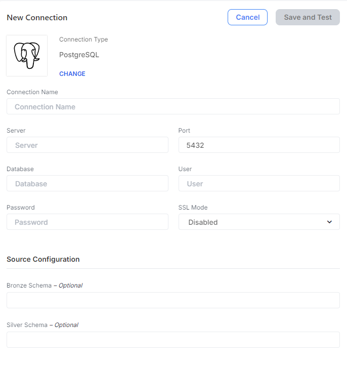 PostgreSQL setup screenshot