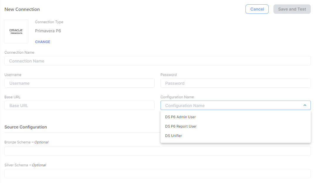 PRIMAVERA P6 setup screenshot