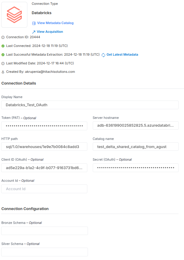 Databricks setup screenshot